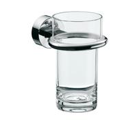 emco roundo 2 Porte-verre, verre cristal clair, chromé, 452000100