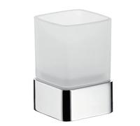 Porte-verre emco loft, modèle sur pied, verre cristal satiné, 052001601, Couleur: acier inoxydable