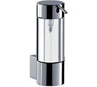 Emco System 2 352100100 Distributeur de savon liquide, cristal, clair, doseur métal, 80 ml type mural