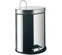 emco system2 corbeille, couvercle et pédale, ovale, 5l, inox, 355300004