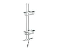 Emco System 2 356600108 Etagére murale 2 corbeilles porte-savon, 1 raclette