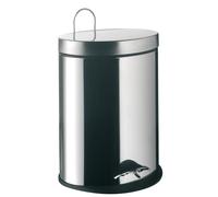 emco system2 corbeille, couvercle et pédale, ovale, 5l, inox, 355300004