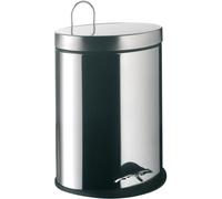 emco system2 corbeille, couvercle et pédale, ovale, 5l, inox, 355300004