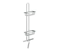 emco system2 étagère murale, 2 paniers profonds, raclette de douche, chrome, 356600108