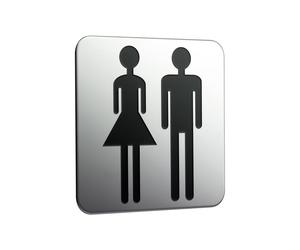 Emco System2 Plaque de porte de toilettes, WC femmes et hommes, 357600000,