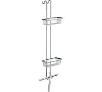 emco system2 plateau de table, 2 paniers profonds, raclette de douche, chrome, 356600106