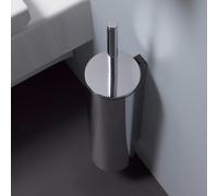 Emco Bad Ensemble brosse WC System2 351500102 – Réservoir aluminium chromé, avec couvercle, mural