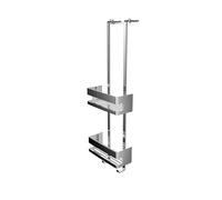 emco system2 étagère à porte, 2 paniers profonds, chromé, 354500125