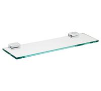 emco system2 tablette, verre cristal clair, 500x100mm, chrome, 351000150