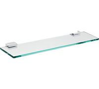 emco system2 tablette, verre cristal clair, 600x100mm, chrome, 351000160