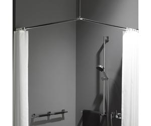 Emco System2 Tringle de rideau de douche, avec fixation au plafond, 358700122,