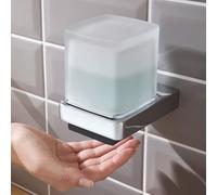 emco trend distributeur de savon à capteur, verre cristal satiné, 022100102