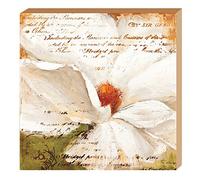 Emde CH101002-0 Toile Motif Fleur Fermé Blanc