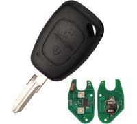 Emebay 2 Bouton Coque e Voiture Télécommande Pour Renault Kangoo Trafic 2 Master Opel Vauxhall Vivaro Movano 433mhz istance De Voiture Avec Puce Id46/Pcf7946 (Lame Vac102)