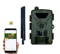 EMEBAY 4G Caméra de Chasse avec Carte SIM européenne, 4K Caméra Extérieure | Camera Surveillance sans Fil de la Faune, Nocturne Infrarouge Invisible, Autonome Batterie, PIR Détection, Instant Alert