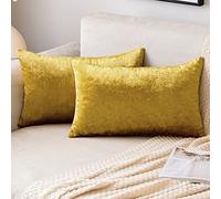 EMEMA Housses de Coussins 30x50 cm en Velours d'or Décoratif 2 Pièces | Canapé Taie d'oreiller Super Lisse Doux Decoration Maison Salon Chambre pour Canapé