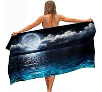 EMENZA Serviettes de Plage 200 x 200 cm, 3D Paysage Marin Tropical Drap de Plage XXL Microfibre à Séchage Rapide pour Femme Homme, Coton, Serviette de Bain Grande Taille pour Sauna, Piscine, Camping