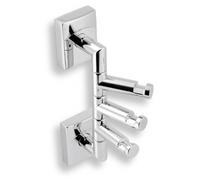 Novaservis Metalia 12 - Patère à trois crochets, pivotante, chrome 0281,0