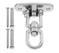 Émerillon D'ancre en Acier Inoxydable Rotatif pour Fauteuil Suspendu | Fixation Murale, Vis Fournies, Structure Stable et Pose Simple, pour Hamac et Chaise, Finition Argenté