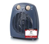 EMERIO Radiateur soufflant 2000 W | Petit léger compact portable | Pour environ 25 m² | 2 capacités de chauffage + fonction ventilateur | Thermostat réglable | Interrupteur de sécurité à bascule |