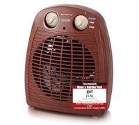 EMERIO Radiateur soufflant, 2000 W, petit, léger, compact, portable, pour environ 25 m², 2 puissances de chauffage + fonction ventilateur, thermostat réglable, interrupteur de sécurité basculant