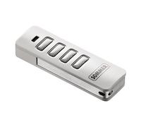 Handsender Pearl Vibe 868,8/868,95 MHz Funkverbindung 4 Reichweite 50-140 m weiß/Edelstahl 79 x 26 x 13 mm 1 pièces