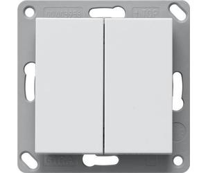 Emetteur mural radio GIRA sans pile double blanc pur mat 242227 (242227)
