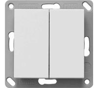 Émetteur mural radio sans pile double blanc pur 242203 (242203)