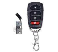 Émetteur RF 433 MHz, télécommande à 4 boutons + module récepteur compatible EV1527, décodage 4 canaux, kit d'apprentissage DIY