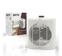 Imetec Compact Air Thermoventilateur petit et puissant, 2000 W, poignée intégrée, température réglable, fonction antigel, système de protection contre les surchauffes