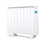 Orbegozo RRE 1510 Radiateur à économie d'énergie, 8 éléments chauffants, écran numérique LCD, télécommande, programmable, 1500 W, 1 litre, 44 dB, aluminium, blanc
