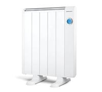 Orbegozo RRE 810 Radiateur à économie d'énergie, 5 éléments chauffants, écran numérique LCD, télécommande, programmable, 800 W, aluminium, blanc