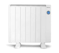 Orbegozo RRE 1310 Radiateur à économie d'énergie, 7 éléments chauffants, écran numérique LCD, télécommande, programmable, 1300 W, 1 litre, 44 dB, aluminium, blanc