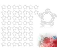 Emezddo Lot de 50 pinces à ballons, connecteurs en plastique polyvalents, boucle de fixation pour arche de mariage, pour fêtes d'anniversaire, mariages et célébrations (Blanc)