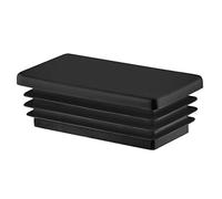EMFA Bouchon pour Tube Rectangulaire 140x80 mm Noir, Lot de 5