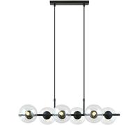 Emibig Rory lampe suspendue 6x10 W noir-transparent 1206/6