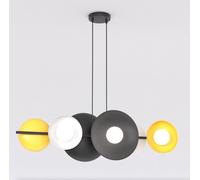 Emibig Volum 6 BL Mix lampe suspendue 6x8 W blanc-noir-doré 1485/6
