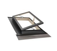 Emica - Skylights aluminum Libro ouverture | Line Best Anti-hail double vitrage 4T-9-4T avec sécurité interne | Poignée avec 4 positions d'ouverture | Fenêtre de toit (78x78 Base x Hauteur)