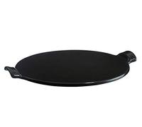 Emile Henry 717514 Pierre à pizza ronde céramique Flame coloris noir Ø 35,5 cm