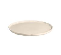 Emile Henry Assiette de Service Ronde Madeleine - Céramique Haute Résistance - Présentation Élégante du Four à la Table - Coloris Argile - Fabriqué en France