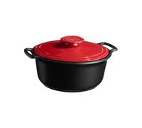 Emile Henry Cocotte Ronde Sublime+ 4 L - Céramique Haute Performance Tous Feux dont Induction - Cuisson Homogène et Mijotée - Coloris Grand Cru - Fabriqué en France