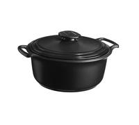Emile Henry Cocotte Ronde Sublime+ 5,5 L - Céramique Haute Performance Tous Feux dont Induction - Cuisson Homogène et Mijotée - Coloris Ardoise - Fabriqué en France