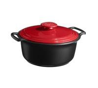 Emile Henry Cocotte Ronde Sublime+ 7 L - Céramique Haute Performance Tous Feux dont Induction - Cuisson Homogène et Mijotée - Coloris Grand Cru - Fabriqué en France