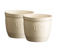 Emile Henry Eh024008 Le N°8 Set de 2 Ramequins Céramique Beige Argile 7,5 X 7 cm