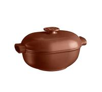 Emile Henry EH149565 Cocotte ovale en céramique 4,5L Delight, compatible induction, 36x24 cm, couleur Sienne