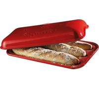 Emile Henry Eh349506 Moule à Baguettes Céramique Rouge Grand Cru 39 X 24 X 8 cm