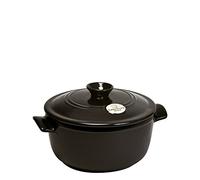 Emile Henry Eh794525 Cocotte Ronde Céramique Noir Fusain 22 X 22 X 15 cm