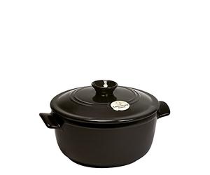 Emile Henry Eh794525 Cocotte Ronde Céramique Noir Fusain 22 X 22 X 15 cm