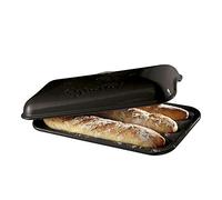 Emile Henry EH799506 Moule à Baguettes Céramique Fusain 39 x 24 x 8 cm