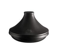 Emile Henry EH7A9567 Tajine en céramique 2L Delight, compatible induction, diam 26 cm, 4 à 6 pers, couleur Blanc/Noir, Ardoise